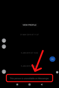 This person is unavailable on Messenger